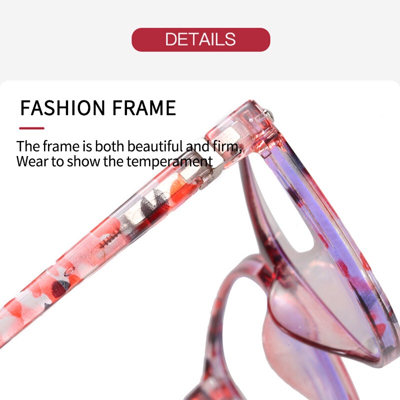 Kính Đọc Sách Chống Ánh Sáng Xanh Trong Suốt Phong Cách Vintage Cho Nam Và Nữ