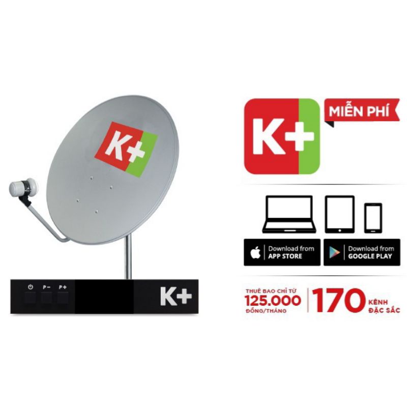 Remote (Điều khiển) đầu thu Truyền hình KTS vệ tinh K+