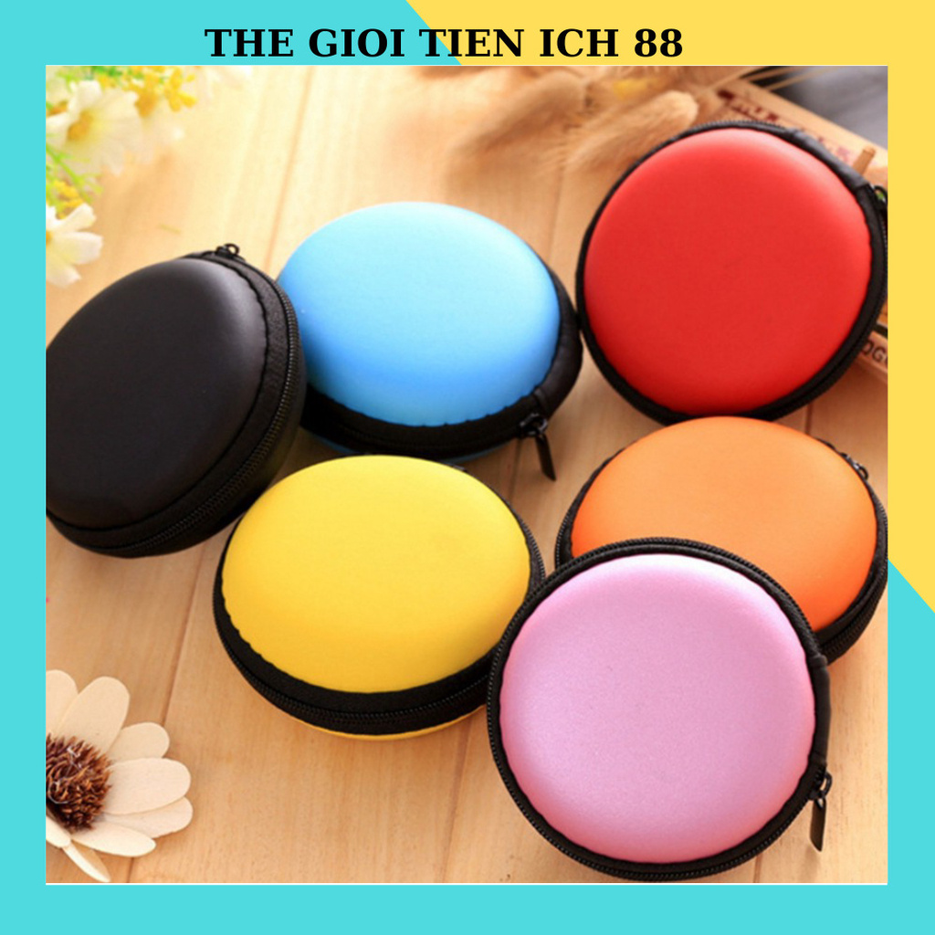 HỘP ĐỰNG TAI NGHE HÌNH TRÒN XINH XẮN 88214 SHOP TIỆN ÍCH