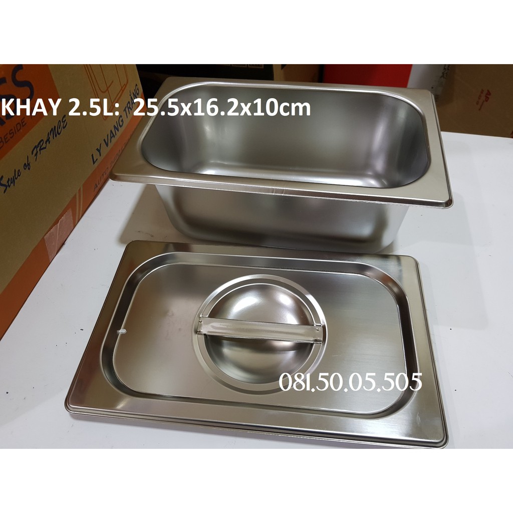 Khay đựng topping inox có nắp Khay đựng thạch Inox có nắp với đủ các size tự chọn