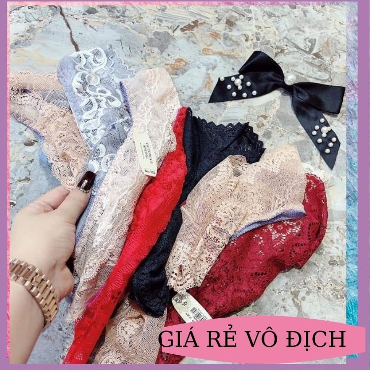 Com bo 5 quần ] Quần Lót Nữ Ren Sexy Quyến Rũ Quần Chíp Kháng Khuẩn Xuất Nhật 5 màu ngẫu nhiên  huonglanshop