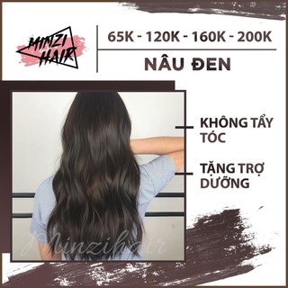 Thuốc Nhuộm Tóc Màu Nâu Đen [KHÔNG TẨY] Phù Hợp Mọi Tone Da - Lên Từ Nền Đen