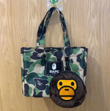 Túi xách totebag ngụy trang mùa hè và túi mua sắm lớn với ví tiền xu Bộ 3 chiếc