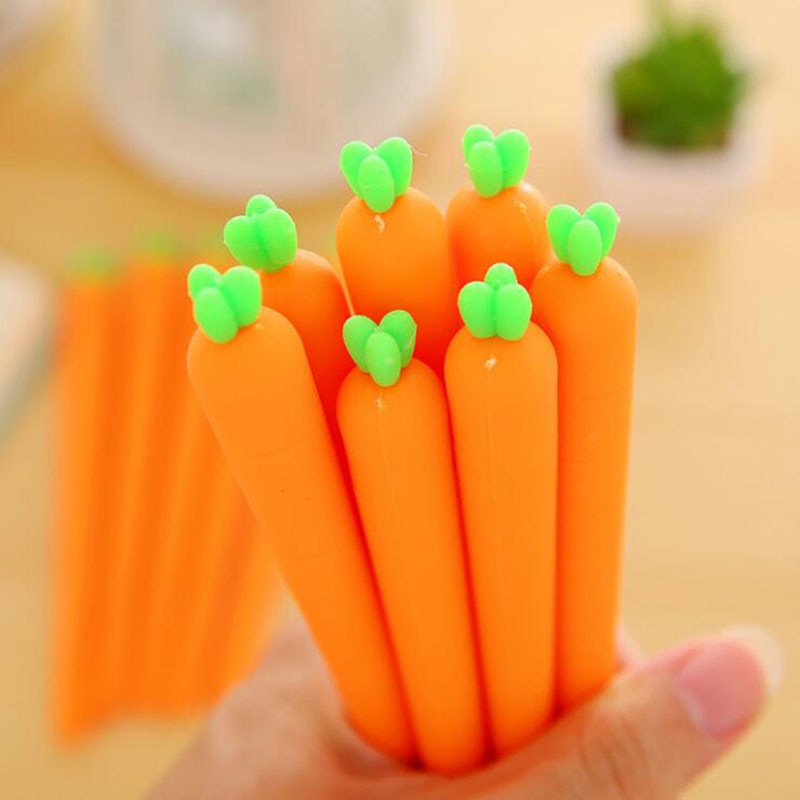 Bút mực gel ngòi 0.5mm hình củ cà rốt xinh xắn đáng yêu