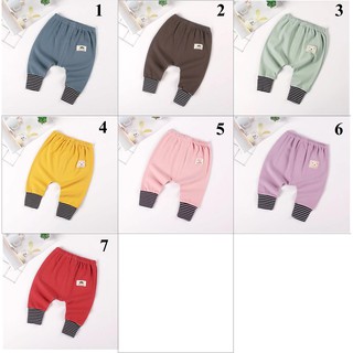 Quần thun nỉ đũng rộng ống bo chun cho bé 2019