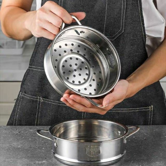 Xửng hấp đồ ăn size 16cm inox 304 chuẩn xịn hàng dày đẹp