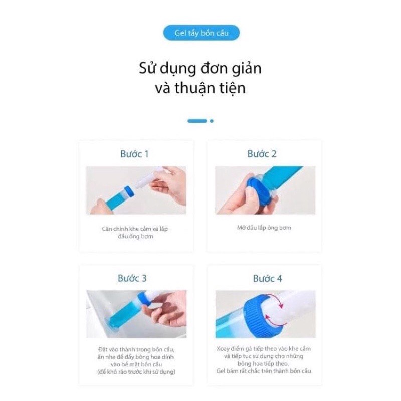 Gel khử mùi bồn cầu, lavabo diệt khuẩn toilet hiệu quả- gel thơm dính bồn cầu hình hoa