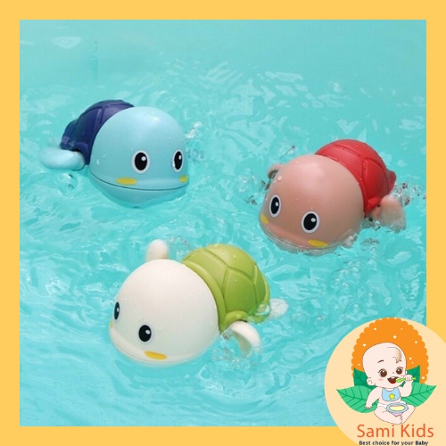 Đồ chơi nhà tắm rùa vịt cá bơi trong nước, heo chút chít cho trẻ em, đồ chơi vặn cót thả bồn tắm bé trai gái  SAMI KIDS