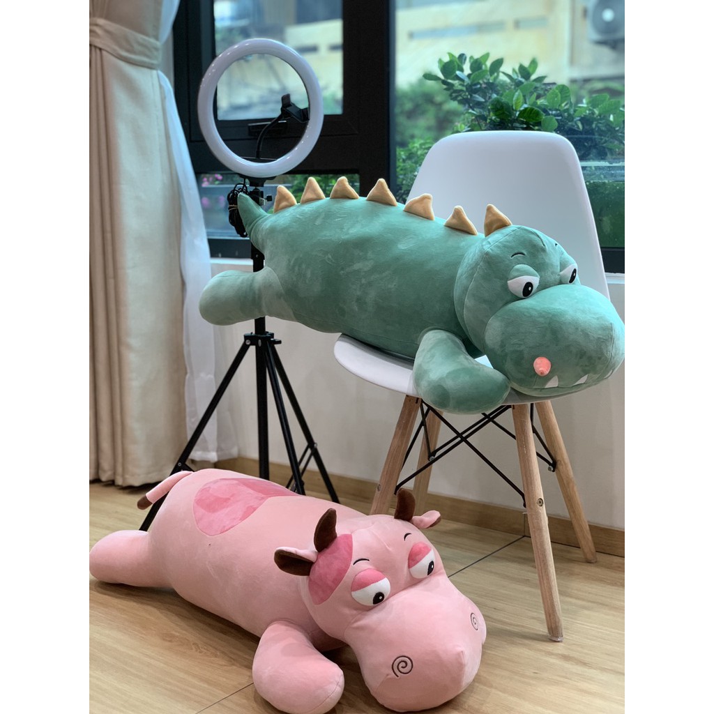 Gấu bông ôm cute cho bé   SIÊU TO dài 1met , vỏ bọc nỉ mềm mại , bông mịn siêu nảy chống xẹp