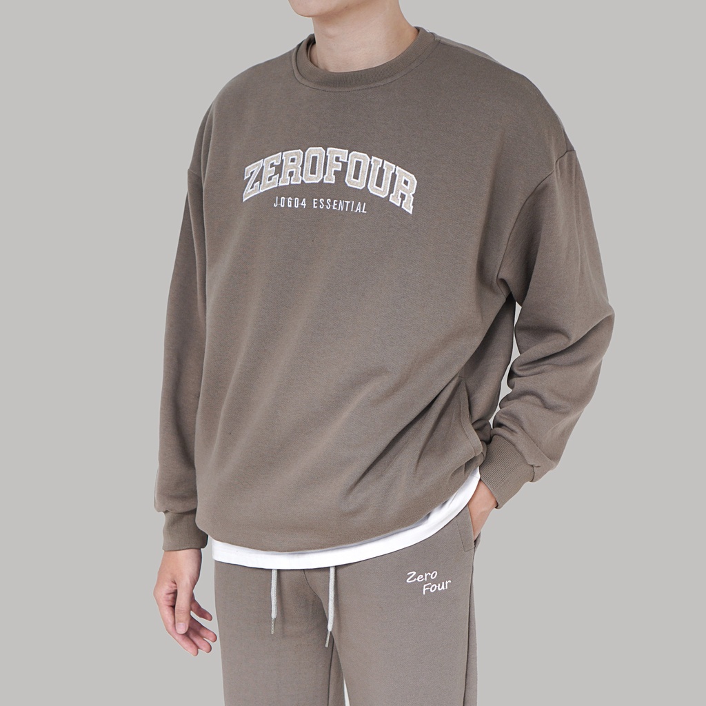 Áo Sweater JOG04 - chất liệu thun nỉ 100% cotton , phong cách Unisex ( hình thêu ZEROFOUR ) | BigBuy360 - bigbuy360.vn