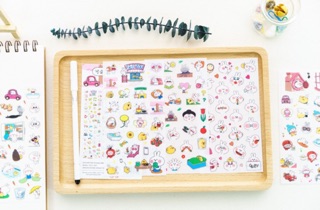 Bộ sticker 6 tấm thỏ dễ thương