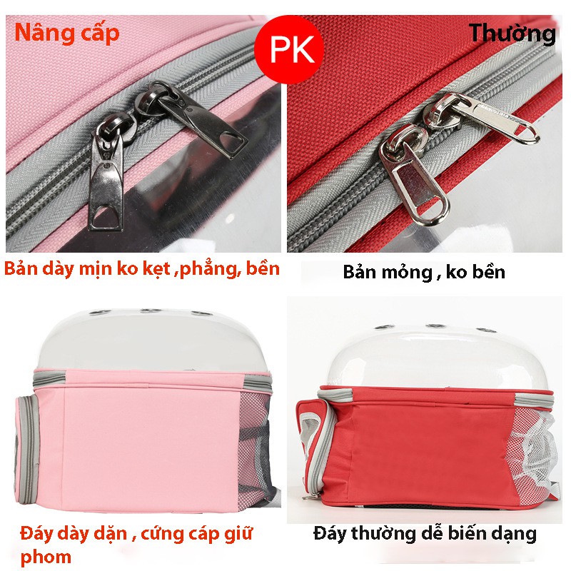 Balo Phi Hành Gia Cho Thú Cưng ♥️ Freeship ♥️ Balo vận chuyển chó mèo trong suốt hàng đẹp