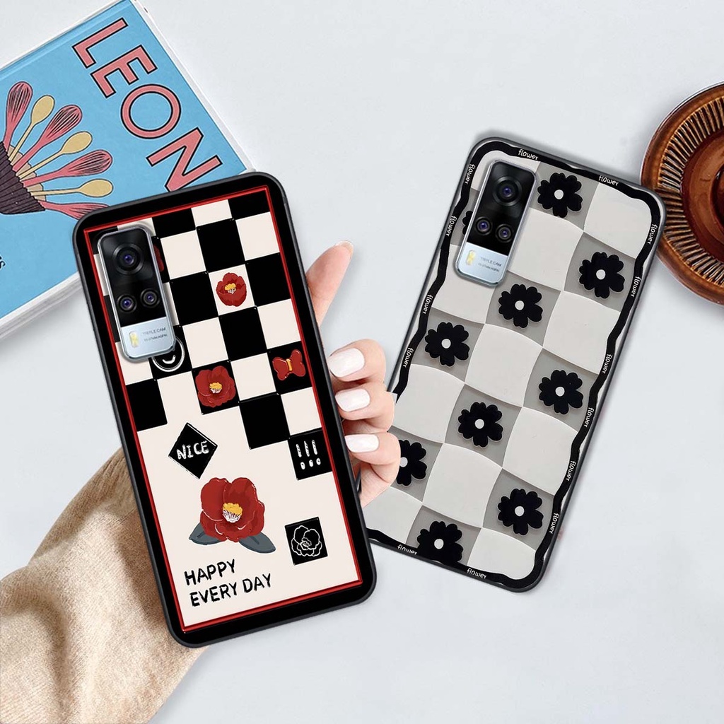 Ốp Vivo Y51 2020 in hình trái tim, caro kẹo ngọt đầy cá tính siêu đẹp siêu chất