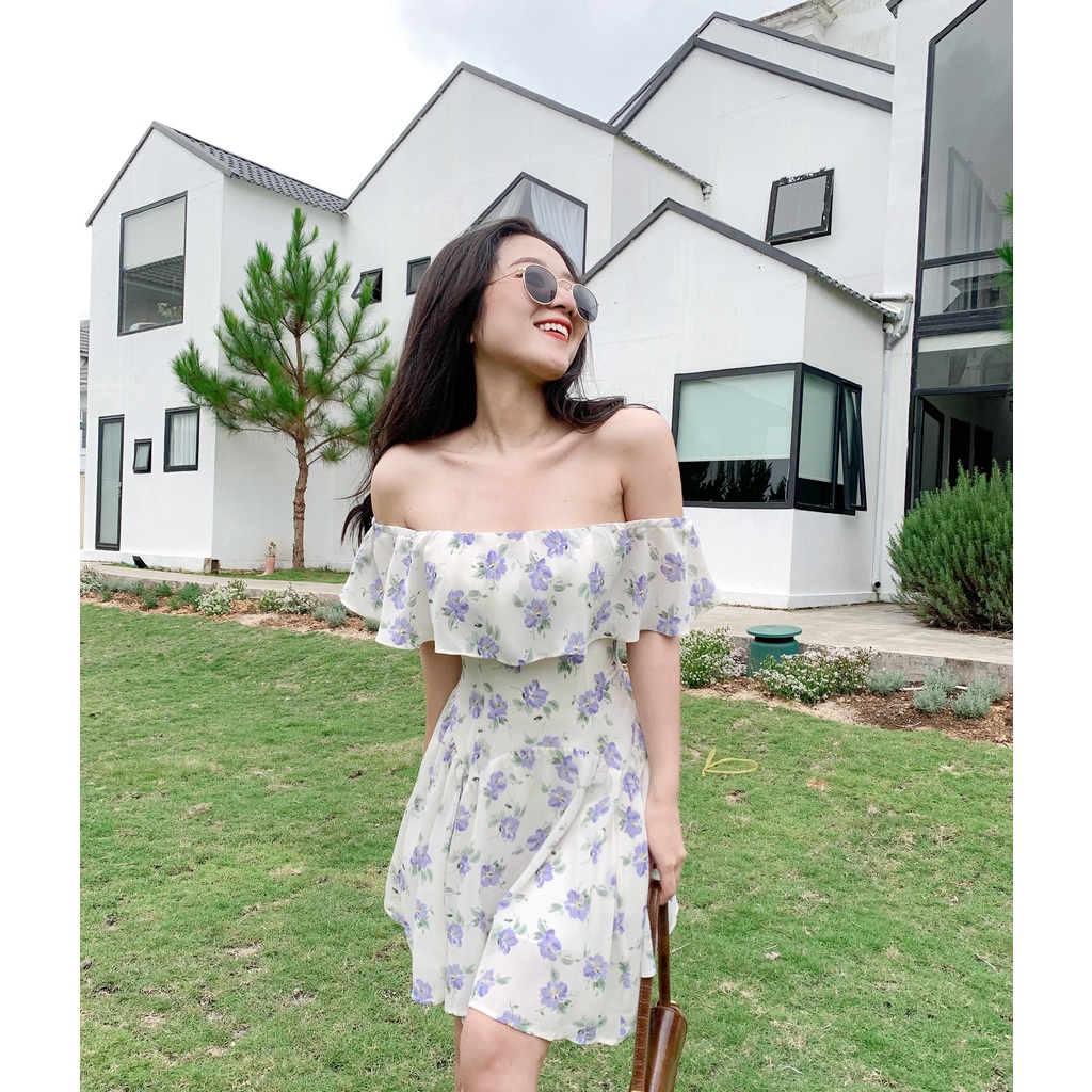 Đầm Angela - Đầm trễ vai thun ngực