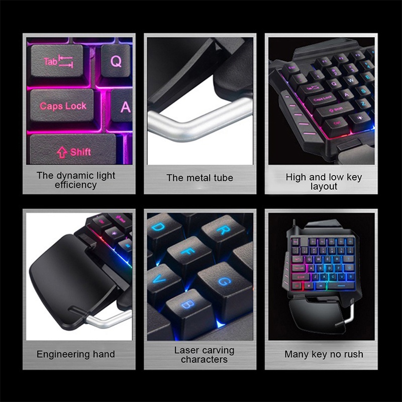 ### Bàn PhíM Cơ Một Tay, TíCh HợP ĐèN Led RGB