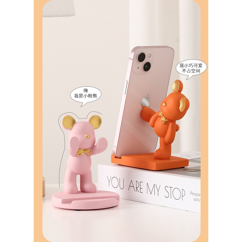Giá Đỡ Điện Thoại Để Bàn Hình Chú Gấu Độc Đáo Trang Trí Cho Học Sinh