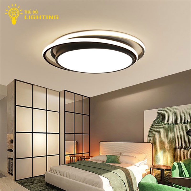 Đèn Mâm Ốp Trần Trang Trí Phòng Khách Phòng Ngủ THỦ ĐÔ LIGHTING Chất Liệu Thép Sơn Tĩnh Điện Đèn LED 3 Chế Độ 977