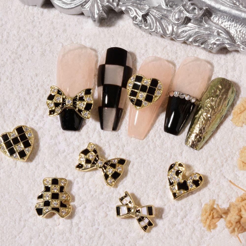 Phụ Kiện Trang Trí Móng Tay Hình Bản Đồ Đại Dương|Phụ Kiện Trang Trí Móng Tay Họa Tiết Da Báo Thắt Nơ Phong Cách Nhật Bản Thời Trang DIY