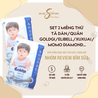 Set 2 miếng tã dán/quần Goldgi/Elibell/Xuxuai/MomoDiamond,NB/S/L/XL/XXL