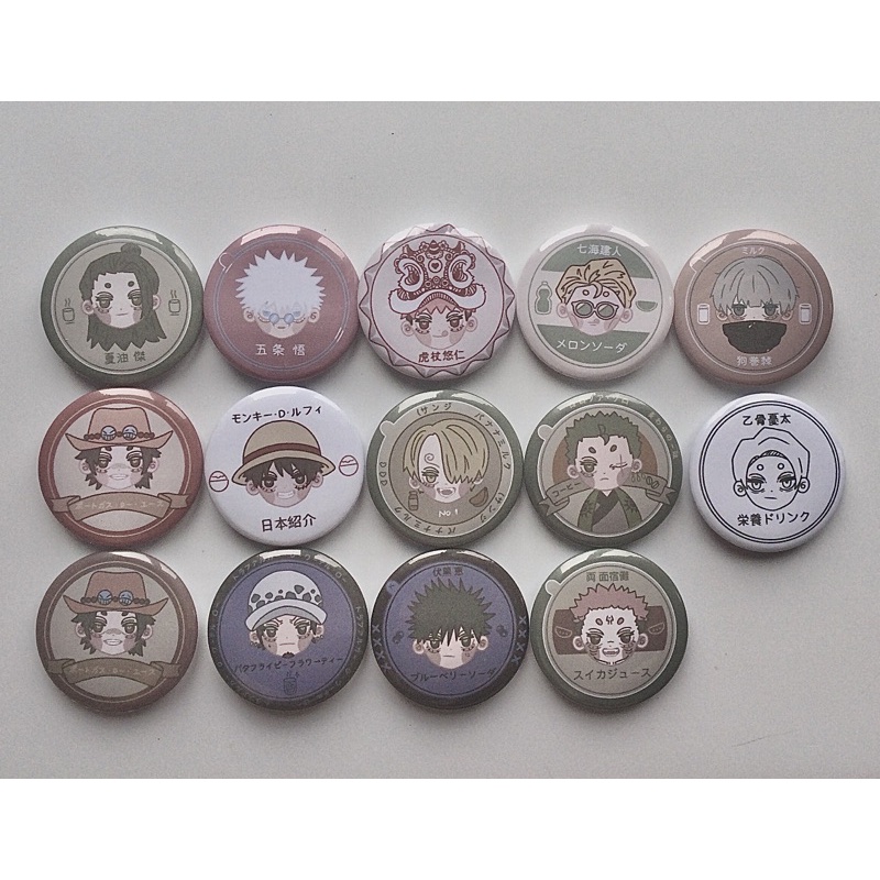 BADGE, HUY HIỆU JUJUTSU KAISEN - CHÚ THUẬT HỒI CHIẾN, HUY HIỆU ONE PIECE