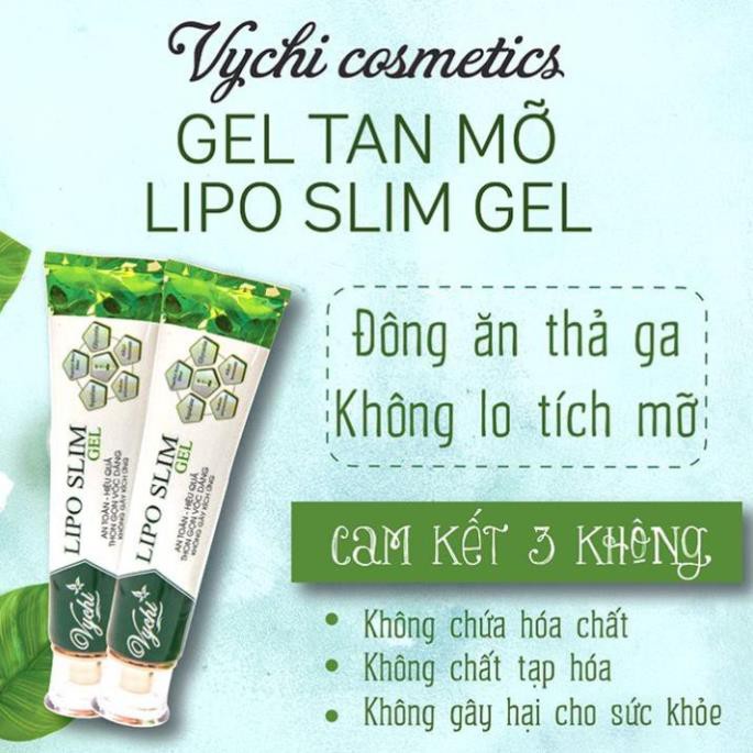 Kem tan mỡ - LIPO SLIM GEL VYCHI - date mới- cam kết  giảm 3-5cm vòng bụng sau 1 TUẦN