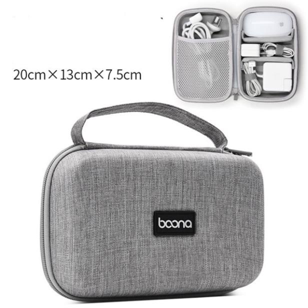 Túi đựng cáp sạc laptop macbook phụ kiện công nghệ size lớn Baona (Boona) F016
