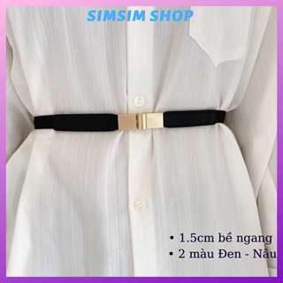 Đai váy thắt lưng váy bản nhỏ Đv019 1.5cm sim sim shop  -  Belt váy áo nhỏ thun co giãn cài phía trước