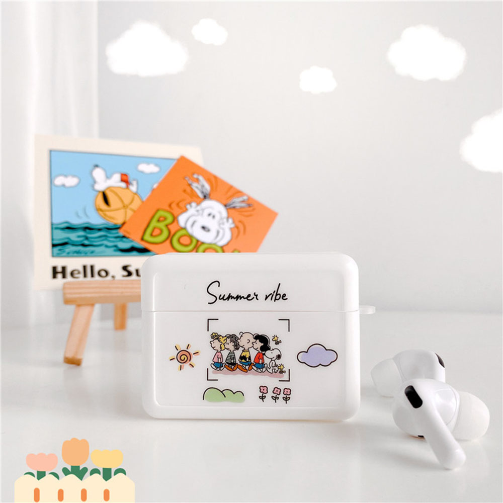 Hoạt Hình Vỏ Bảo Vệ Hộp Sạc Tai Nghe Airpods 2 Bằng Silicon Hình Snoopy Dễ Thương