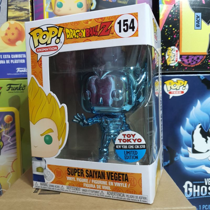 Đồ chơi mô hình Funko Pop 154 Vegeta (Chrome) (Blue) - Toy Tokyo - DragonBall - Dragon ball (Hàng real chính hãng)