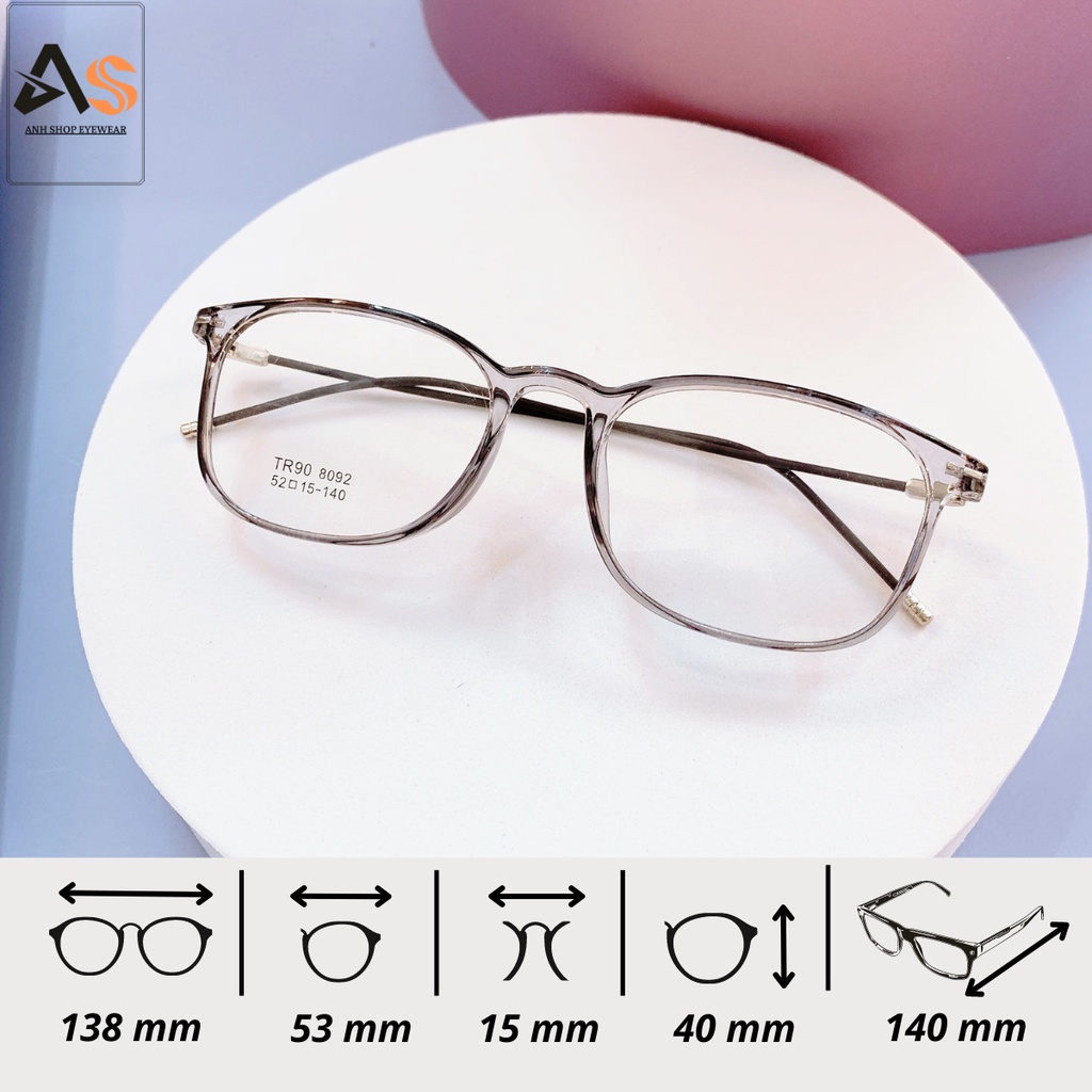 Kính tròn bầu nhỏ chất liệu nhựa dẻo càng kính kim loại tăm nhiều màu sắc 8092