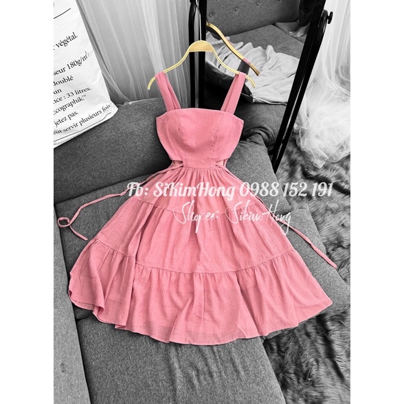 Đầm 2 dây khoéc eo cực tôn dáng <52kg _Mã 272( Ảnh shop chụp thật 100% ) | BigBuy360 - bigbuy360.vn