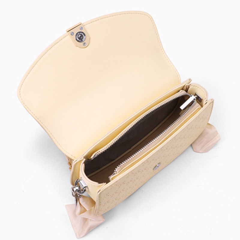 Túi đeo vai IELGY phối lụa họa tiết phong cách Pháp xinh xắn cho nữ