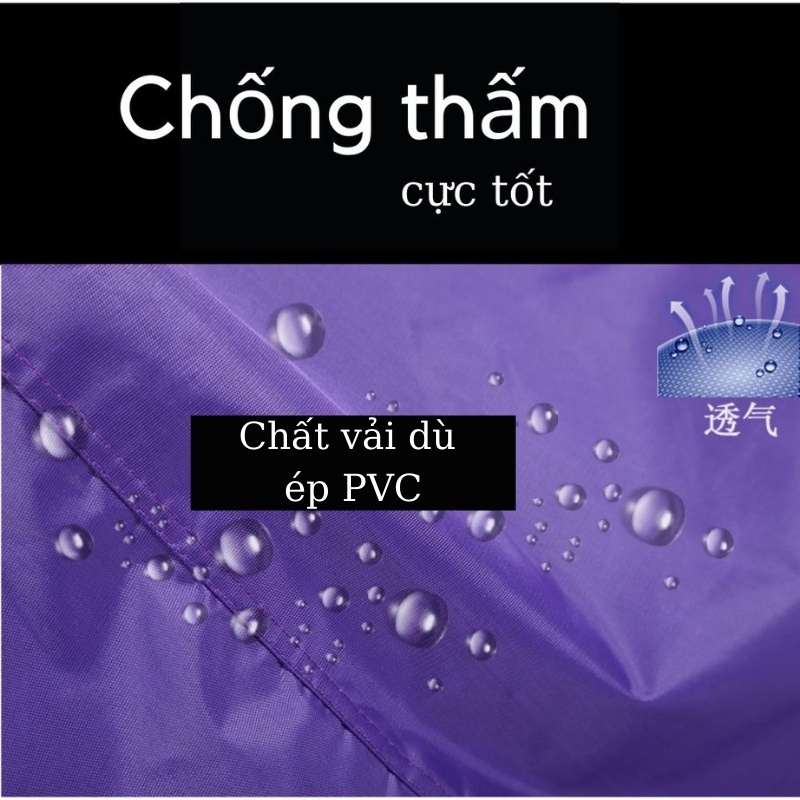 Áo mưa đôi 2 đầu cánh dơi vải dù ép PVC phản quang có kính che mặt vải dù siêu dai siêu bền
