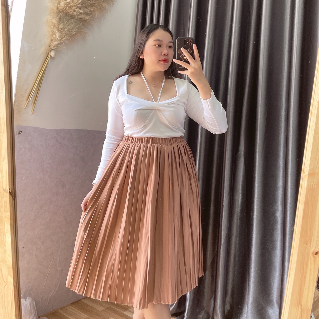 Áo thun bigsize nữ, áo chất borib ôm body tôn áo thun kiểu nữ che bụng tôn dáng TD2