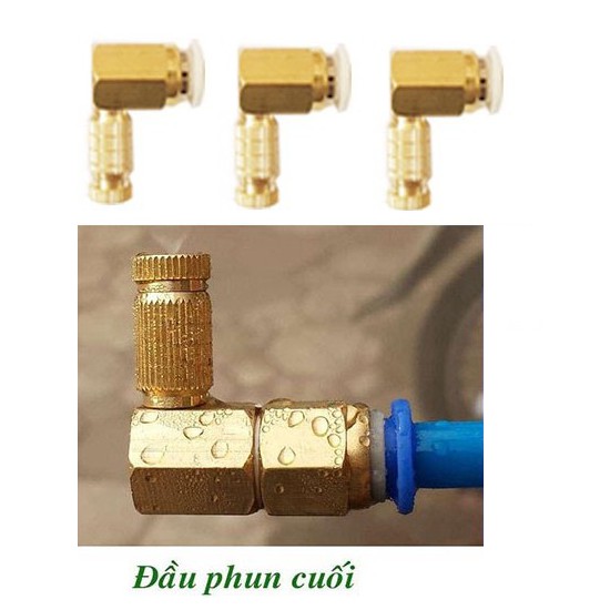 Đế béc phun sương nối thẳng cuối dây và nối ngang đầu cuối dây (Đế cuối không bao gồm béc)