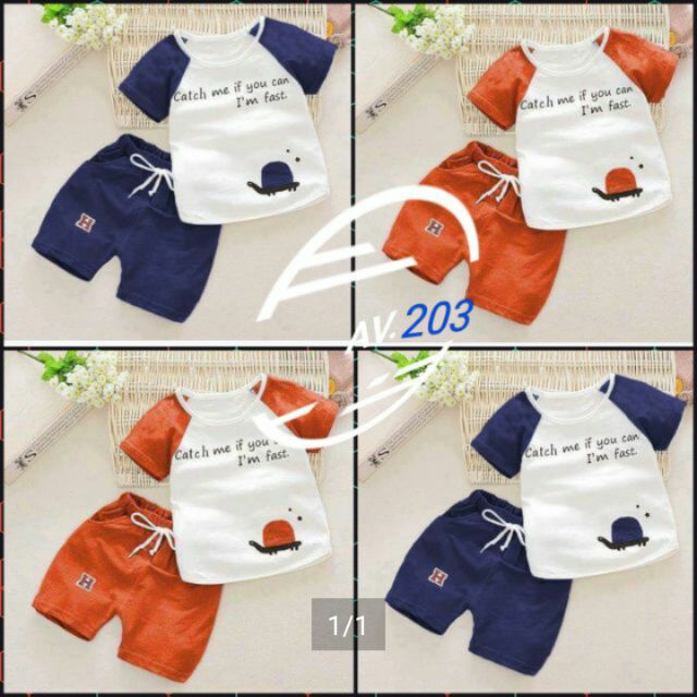 Bộ cotton da cá bé trai