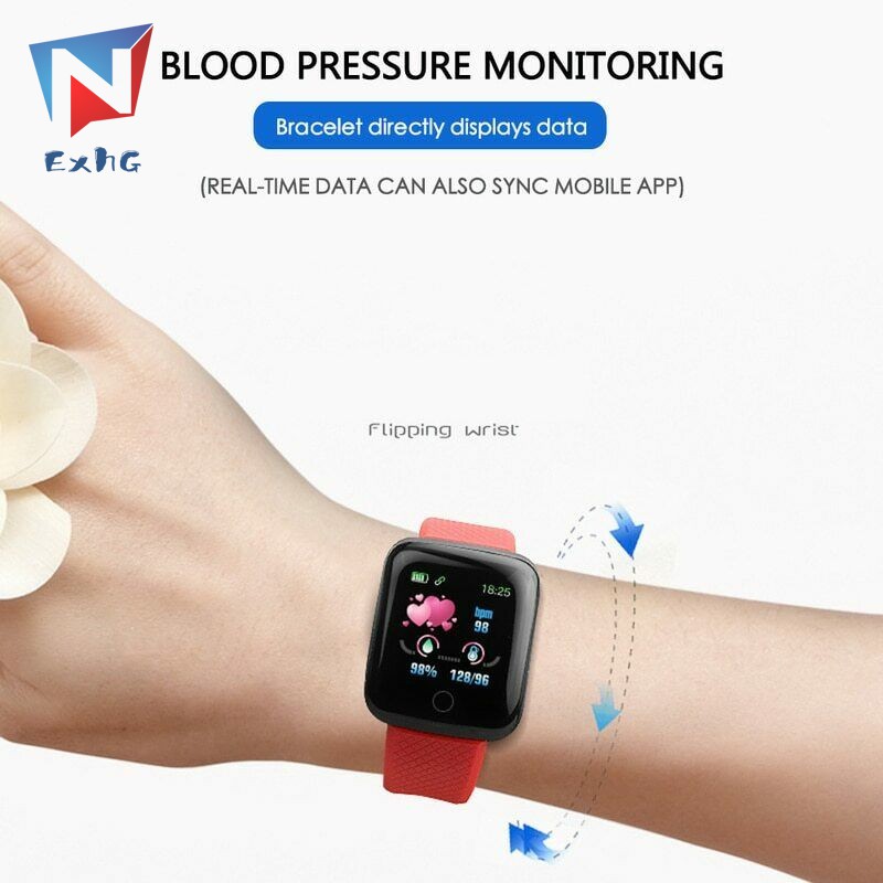 116 Plus Smart Watch Blood Pressure Heart Rate Monitor Waterproof Fitness Tracker Watch Smart Band
