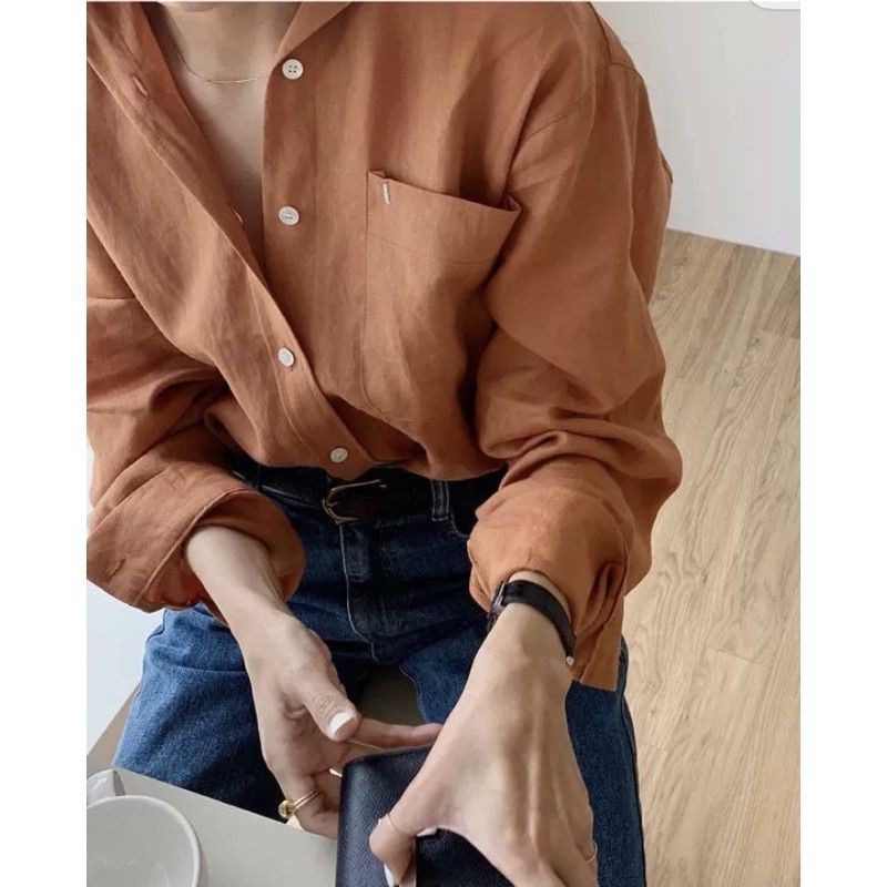 ÁO SƠ MI CAM ĐẤT BASIC