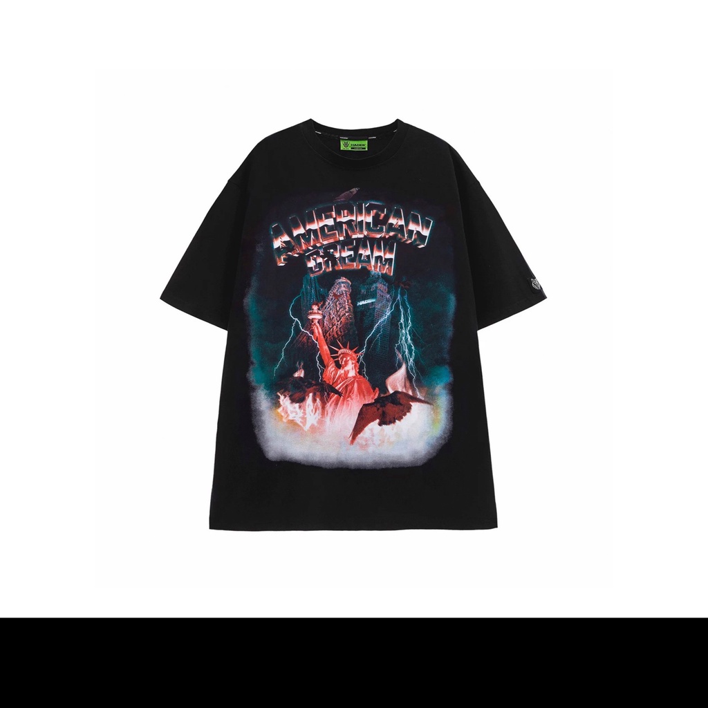 Áo Thun Tay Lỡ Unisex AMERICAN DREAM 100% Cotton HADES Brand Chính Hãng