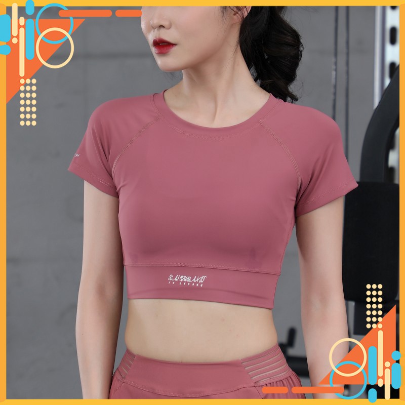 Áo tập gym, yoga nữ Louro FA57 áo croptop body dùng tập thể thao, gym, yoga, zumba, chất liệu siêu co giãn