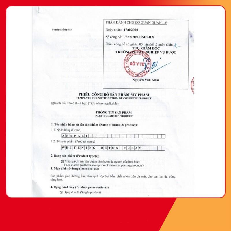 [ Xả kho bán [MẫZenpali Chuối Detox Thải Chì, Cấy Trắng Da, Giảm Thâm -WHITENING DETOX CREAM | BigBuy360 - bigbuy360.vn