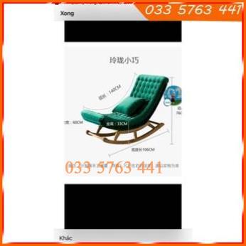Ghế thư giãn bập bênh khung gỗ sồi . .