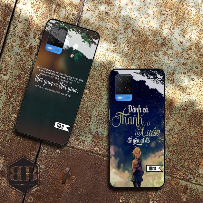 Ốp lưng kính cường lực Oppo A54  in theo yêu cầu