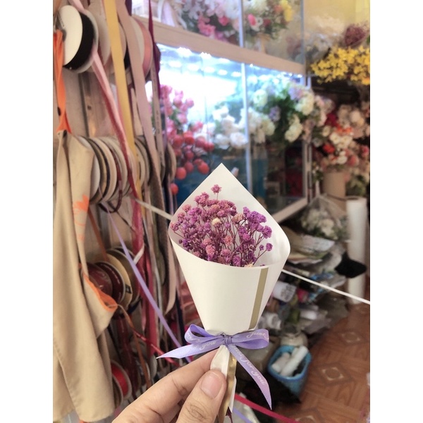 Bó hoa khô baby nhỏ xinh tặng kèm xinh xắn NT28921