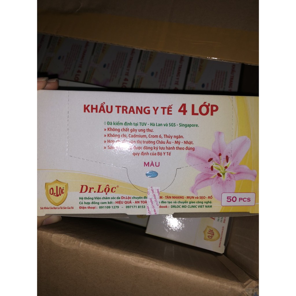 Khẩu Trang Y Tế 4 Lớp Dr.Lộc (HÀNG CÔNG TY)