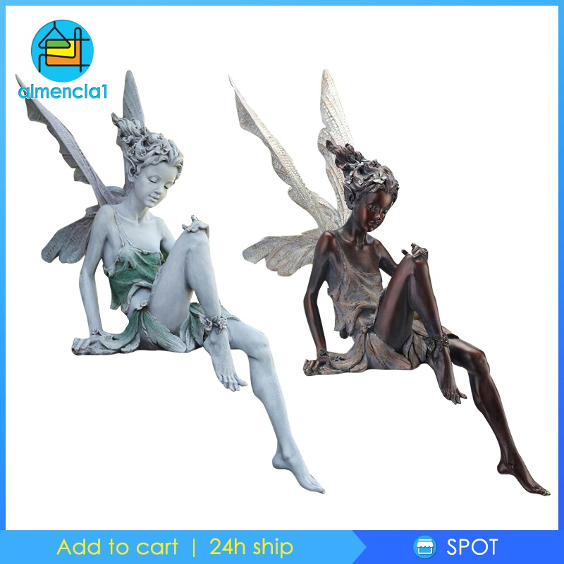 [ALMENCLA1] Fairy Statue Yard Pond Figurine Home Patio Angel Sculpture Ornament