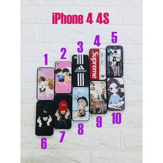 Ốp lưng in hình thời trang cho iPhone 4 4s Tặng kính cường lực