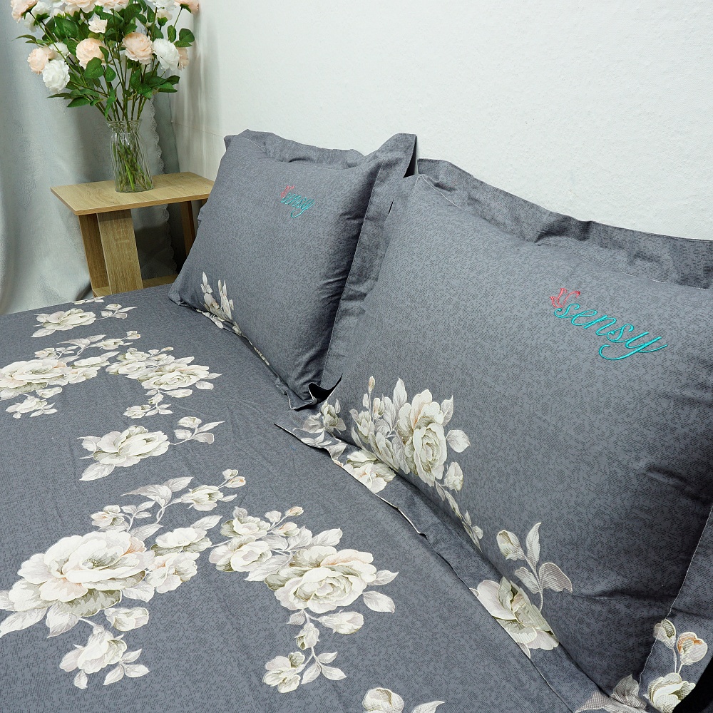 Bộ drap + vỏ chăn VIKOSAN SENSY siêu đẹp mát mịn (sale 60%) ảnh thật 100% mẫu như hình