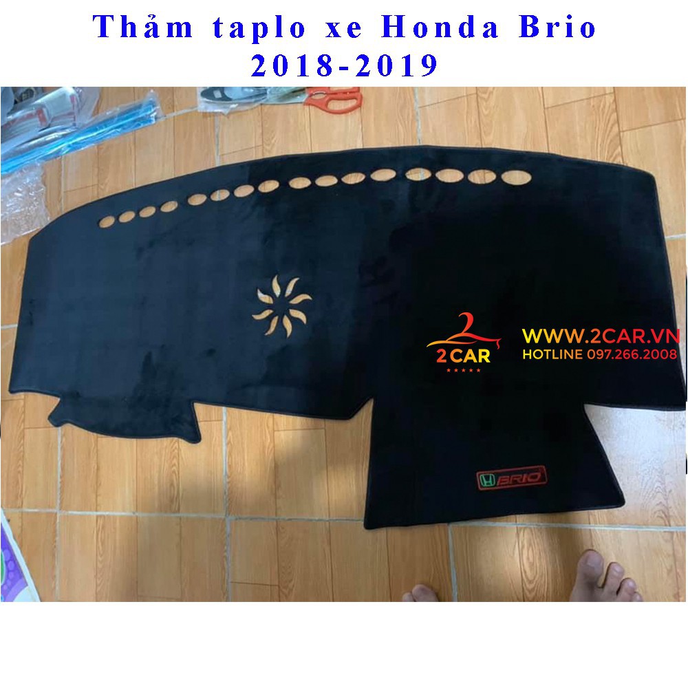 Thảm taplo nhung Honda Brio 2018-2020