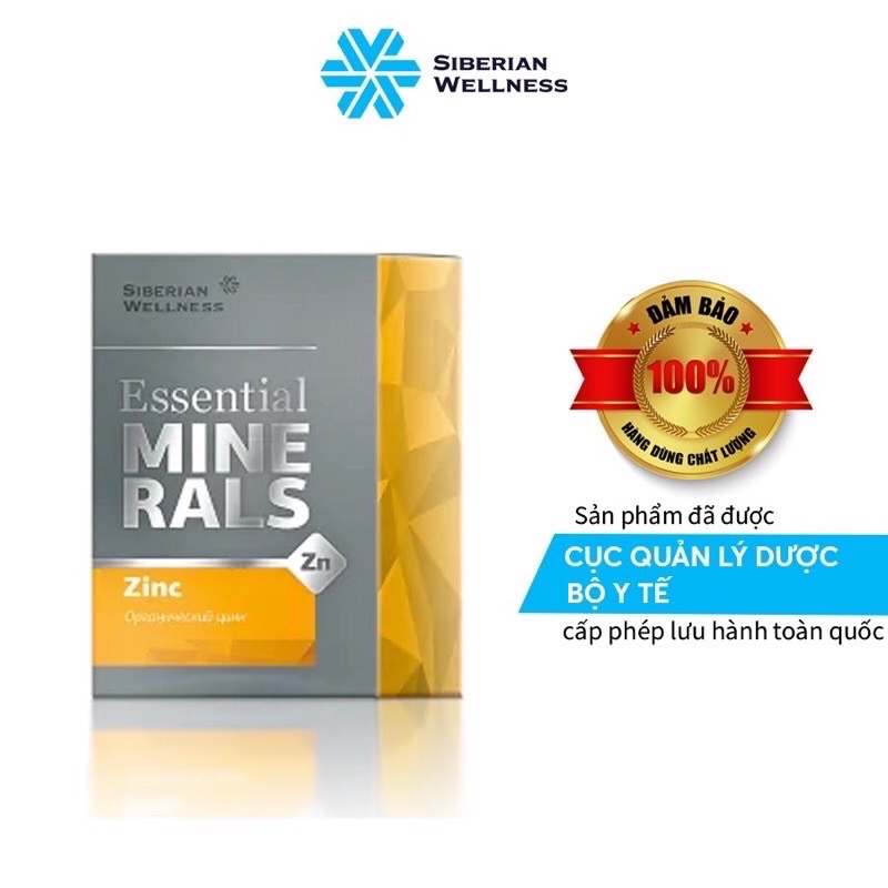 kẽm siberian Essential Minerals Zinc của siberian hỗ trợ chống oxy hoá, tăng cường đề kháng